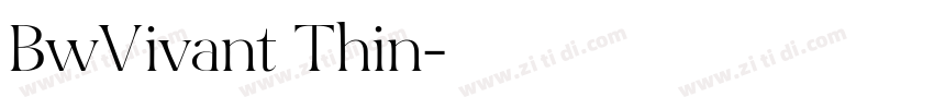 BwVivant Thin字体转换 BwVivant Thin字体转换